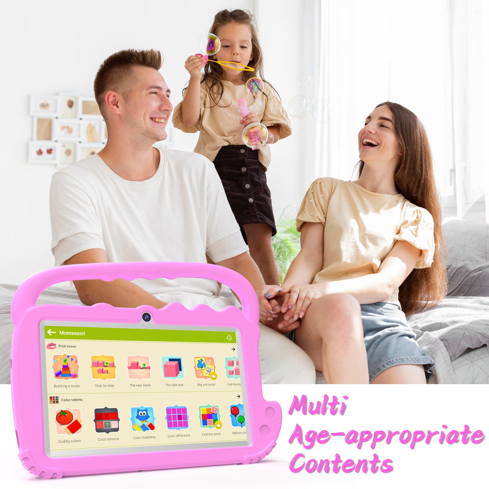 Peicheng AT70K Android 12.0 Kids Tablet, 7 in, 32GB Expandable
