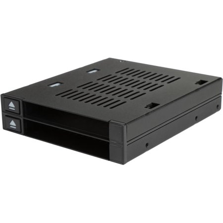 UPC: 0884826504733 | ICY DOCK Dual Bay 2.5 to 3.5 SATA / SAS SSD/ HDD Trayless Hot-swap Dock / Mobile Rack For 3.5 Drive Bay – flexiDOCK MB522SP-B
