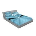 thumbnail image 2 of Ambesonne Space Fitted Sheet & Pillow Sham Set, Science Ficion Galaxy, Full, Pale Blue, 2 of 2