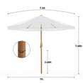 thumbnail image 2 of Autlaycil 7.5 ft Fringe Patio Umbrella, Outdoor Table Tassels Umbrella with Push Button Tilt and Crank (White), 2 of 6