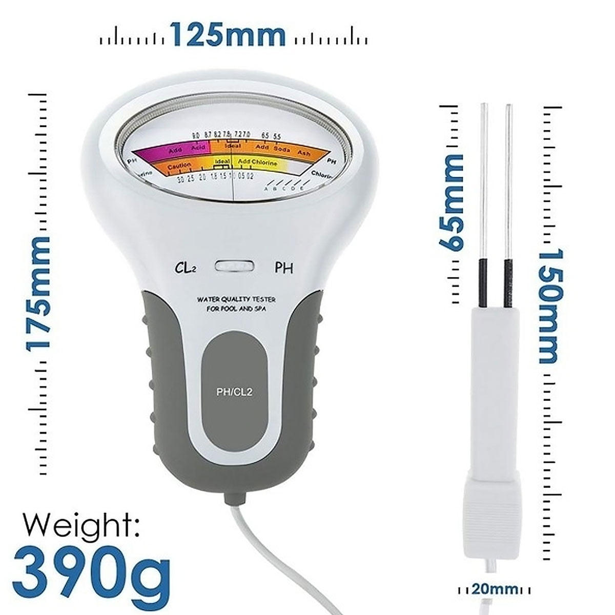 NAOLIU PH Mètre,Testeur PH Avec Ecran LCD,Professionnel PH