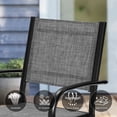 thumbnail image 4 of Seizeen 7 Pieces Patio Dining Set, Outdoor Patio Furniture Set, Plastic-wood Table Top with Steel Frame, Dining Set w/Gray Textilene Chairs for Backyard, Garden and Poolside, 4 of 10