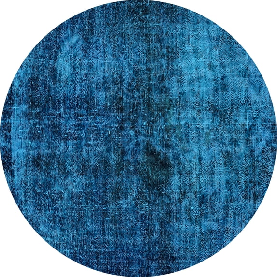 Ahgly Company Indoor Round Persian Light Blue Bohemian Area Rugs, 7' Round