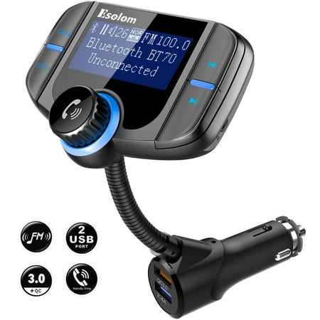 - Sawpy Bluetooth FM Transmitter Wireless Car Stereo Radio Adapter Receiver Hands-free Calling Car Kit