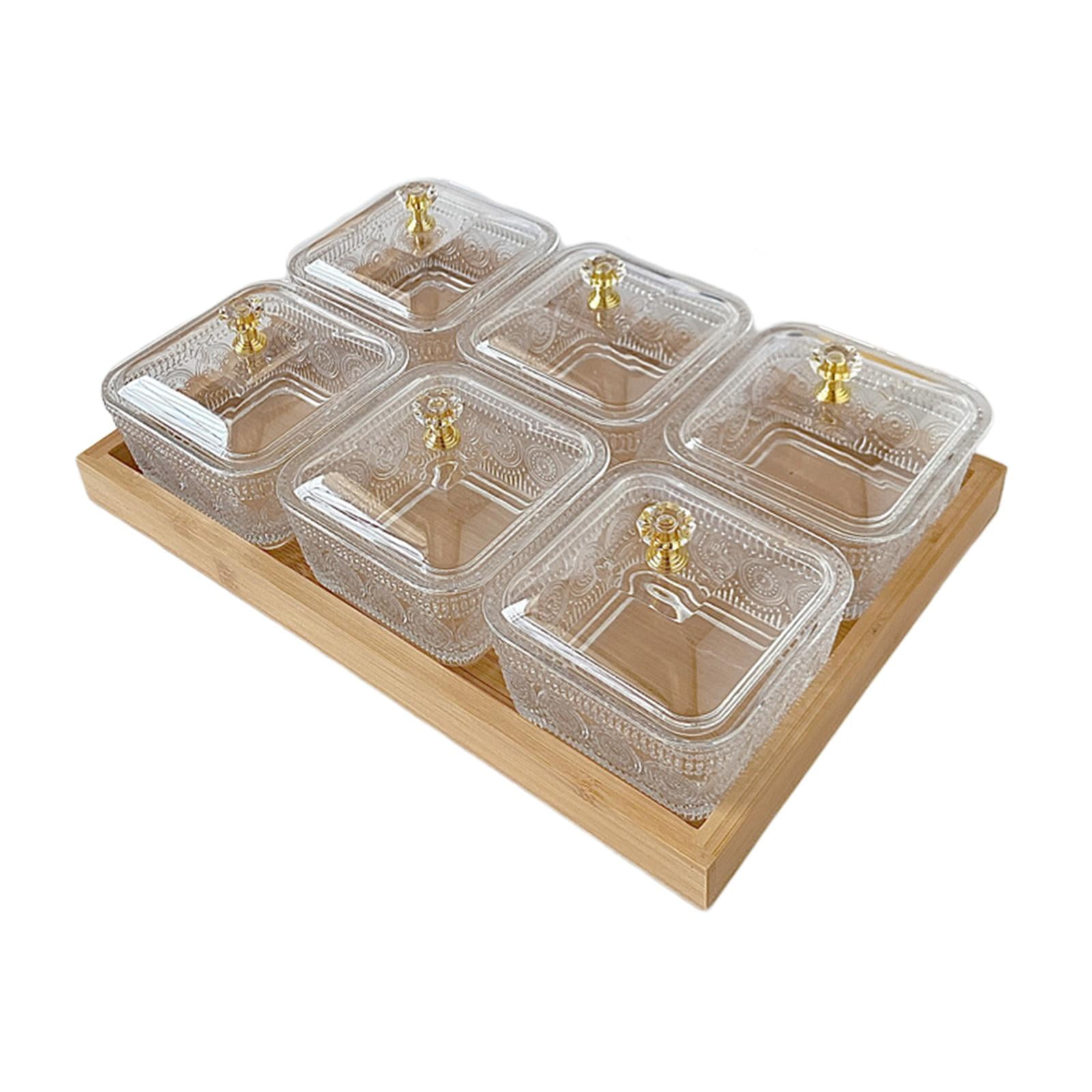 Glass divided serving dish deals