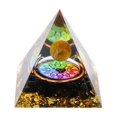 thumbnail image 2 of Moonstone Crystal Orgone Pyramid - Amethyst Ball Starry Sky - Ogan Crystal Energy Tower - Nature Reiki Healing Chakra Crushed Stone Jewelry - 5cm, 2 of 7