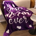 thumbnail image 5 of Best Mum Ever Blanket Mum Blanket Flannel Blanket for Mum Gift for Mum for Women on Her Birthday from Daughter Son(Blue), 5 of 6