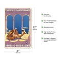 thumbnail image 2 of Mediterranean Cruises - Hamburg-America Line HAPAG - Vintage Ocean Liner Travel Poster by Ottomar Anton c.1930s - 8 x 12 inch Vintage Metal Tin Sign, 2 of 4