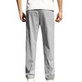 thumbnail image 4 of Oalirro Men's Comfortable Solid Color Polyester Drawstring Elastic Waistband Straight Leg Casual Sports Pants for Fitness Outdoor All Seasons, 4 of 9