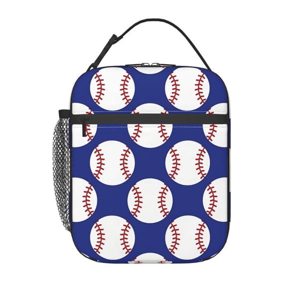 Baseball Lunch Bag Portable Thermal Lunch Box for Men and Women