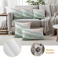 thumbnail image 6 of Outdoor Pillow Covers Pack of 2, Watercolor Ocean Beach Green Ombre Waterproof Throw Pillowcase Cushion Cases, Abstract Marine Scene Decorative Pillow Cover for Couch Sofa Home Bed Patio, 6 of 9