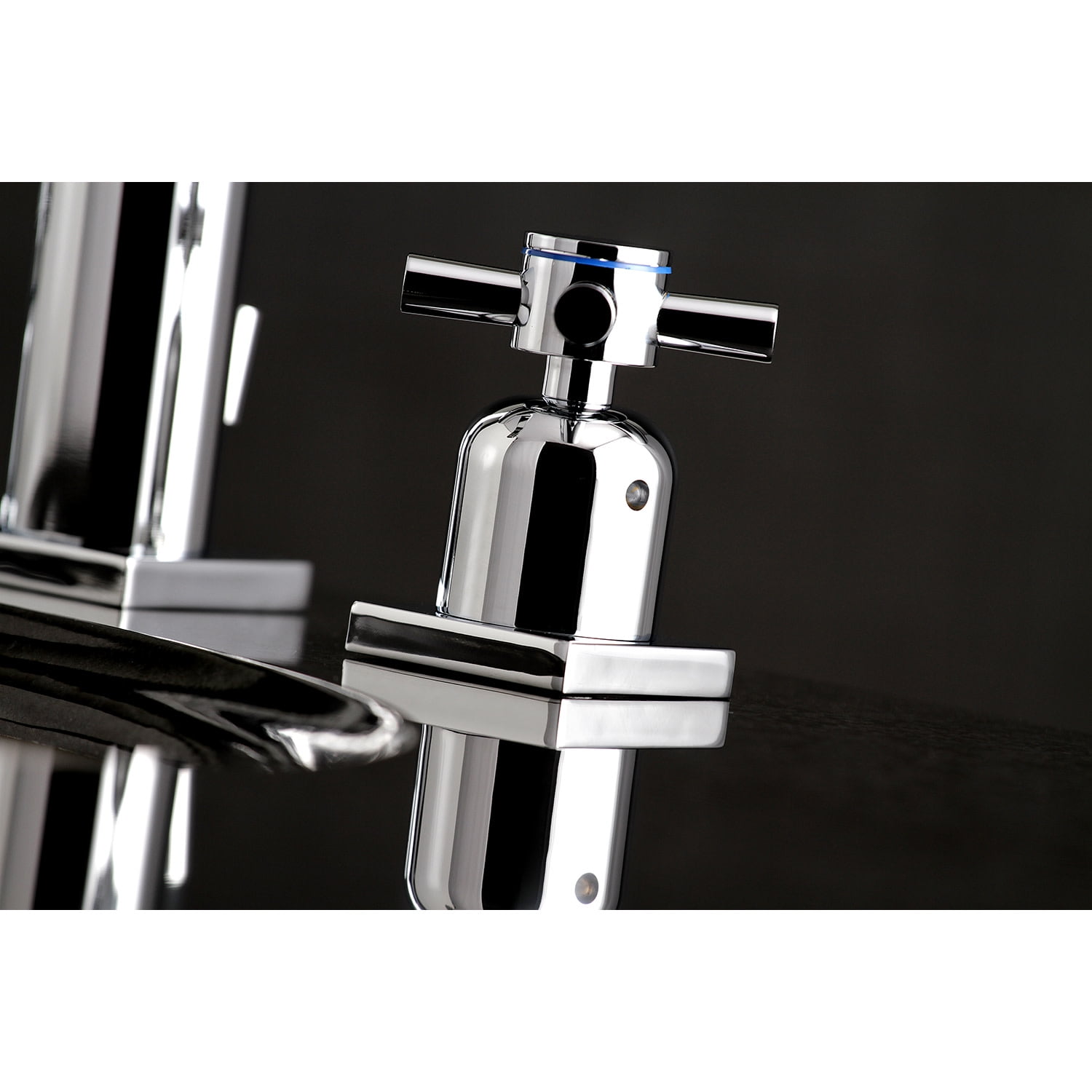 Kingston Brass Concord Widespread Bathroom Faucet with Satin Nickel Finish and Pop-up Drain