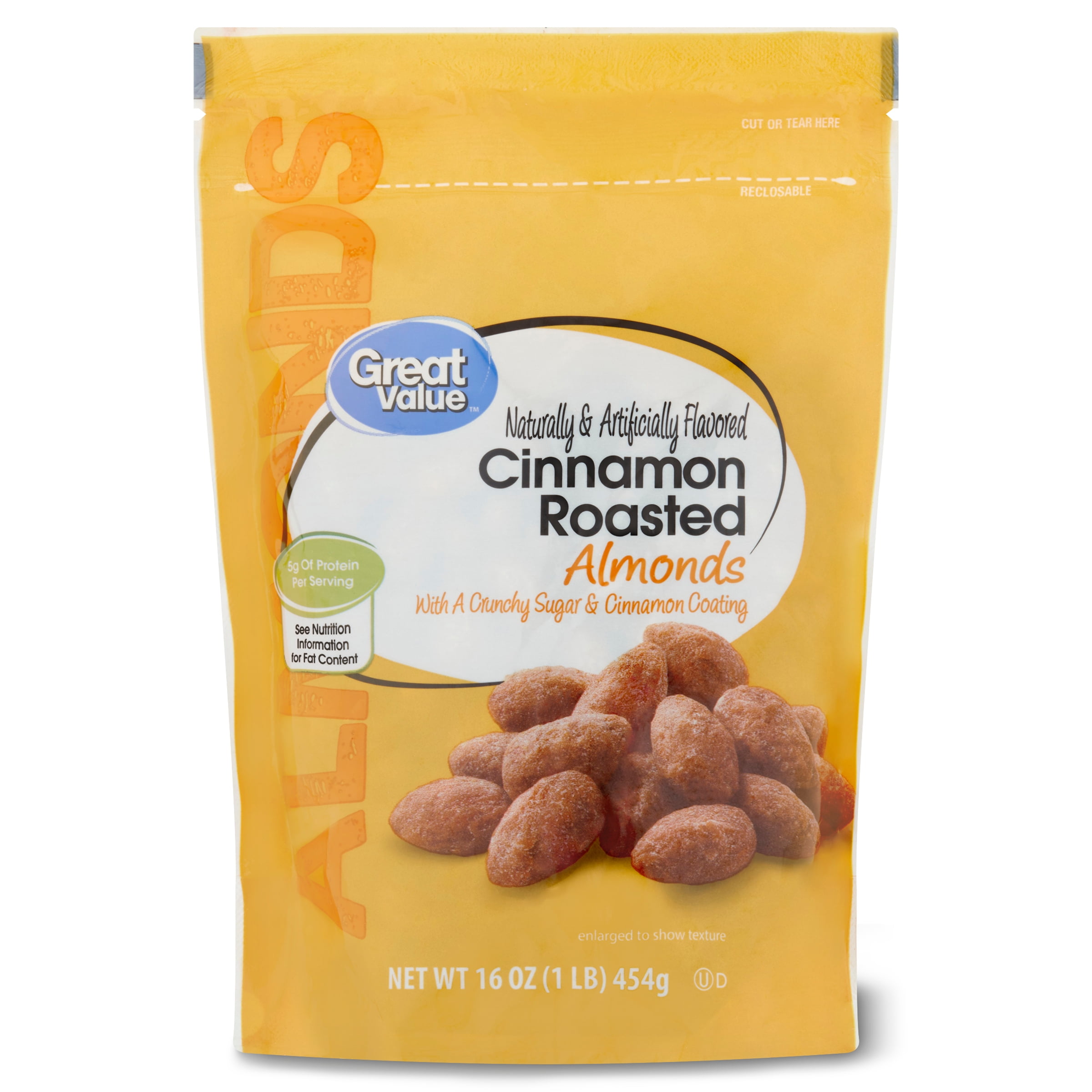 Great Value Cinnamon Roasted Almonds, 16 oz