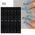 thumbnail image 1 of Calcomanías de uñas 3D francesas, pegatinas de línea de rayas, puntas francesas, decoración de uñas, decoración de manicura, pegatinas reflectantes doradas con purpurina Tan Jianjun unisex, 1 of 2