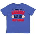 thumbnail image 3 of Inktastic That's My Awesome Brother out There with Baseballs Youth T-Shirt, 3 of 5