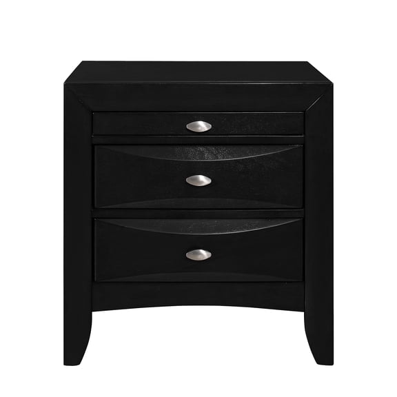 Global Furniture USA Nightstand Linda Contemporary Black 1 Piece
