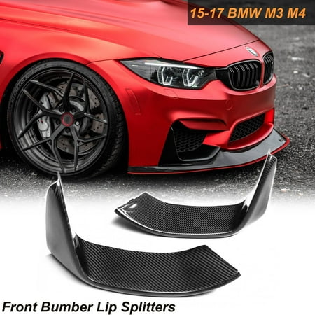 - Xotic Tech 1 Set Carbon Fiber Splitters Bumper Spoiler Lips Set For 2014-2018 BMW M3 M4 F80 F82 F83