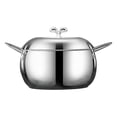 thumbnail image 1 of Olla de acero inoxidable para cocinar, utensilios de cocina, Base Universal, olla profunda fácil de limpiar con tapa para sopa, cocina, estofado, 1 of 8