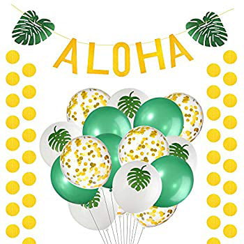 Details about   ALOHA WELCOME TIKI TROPICAL GOLD GLITTER ENTRY PARTY DECOR SIGN LUAU LEAF 