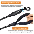 thumbnail image 2 of Wolfi Set De 2 Correas Para Perro De 1.5 M Con Plato Plegabl Color Negro y Naranja, 2 of 6