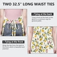 thumbnail image 6 of Yellow Lemon Fruit Flowers Yellow Pattern Apron-Garden Aprons for Women with Pockets-Cotton Linen Waterproof Kitchen Cooking Gardening Aprons Adjustable for Kitchen,Cooking,BBQ and Salon 33x27 Inch, 6 of 7