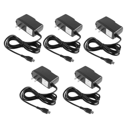 Insten 5-pack New Rapid Fast Micro USB Travel Home AC Wall Charger For Samsung HTC LG Motorola Blackberry Huawei ZTE Coolpad Nokia Andriod Cell Phone Smartphone Mobile (Best Solar Charger For Smartphone)