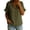 Green, variant on Women's Button Down Shirts Short Puff Sleeve Dressy Tops Casual Loose Fit Cotton Linen Tshirts 2026 Black L