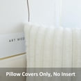 thumbnail image 2 of Sanmadrola Throw Pillow Covers 18x18 inch Pack of 2 Faux Fur Plush Decorative Throw Pillow Covers Couch Cushion Case Soft Pillow with Velvet Back for Sofa, Bed, Living Room, White, 2 of 6
