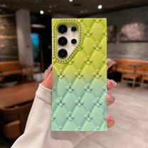 for Samsung Galaxy S25 Plus Gradient Color Diamond Sparkly Protective Case, Plating Anti-Scratch Shockproof Non-Slip TPU Lightweight Ultra Slim Support Wireless Charging Cover for Women Girls, A