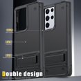 thumbnail image 5 of Samsung Galaxy S21 Ultra 5G Case Military Shockproof Kickstand Cell Phone Cover Protective with Upgrade Hard PC & Premium Soft TPU Kickstand for Galaxy S21 Ultra 6.8 inch Black, 5 of 14