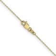 thumbnail image 4 of 10k Yellow Gold .8mm Cable Chain Necklace Pendant Charm Round Link, 4 of 9