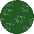 thumbnail image 1 of Ahgly Company Machine Washable Indoor Round Transitional Deep Emerald Green Area Rugs, 5' Round, 1 of 1