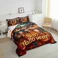 thumbnail image 3 of jejeloiu Happy Halloween Bedding Comforter Set,Orange Pumpkin Maples Twin Comforter Sets,Lovely Cat Kitten Bedding Set,Super Cozy Room Decor Reversible,2-Piece, 3 of 8