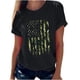 thumbnail image 1 of Camiseta de mujer Camisetas divertidas y lindas de manga corta Camiseta con estampado de bandera del Día de la Independencia Tops Blusa Regalo para mujer Pompotops hfajkhk130555, 1 of 8
