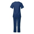 thumbnail image 4 of Samickarr Nursing Uniforms Scrubs Sets For Woman And Man Clearance Plus Size Working Uniform With Pocket Scrubs Medical Uniform Scrubs Top And Pants, 4 of 5