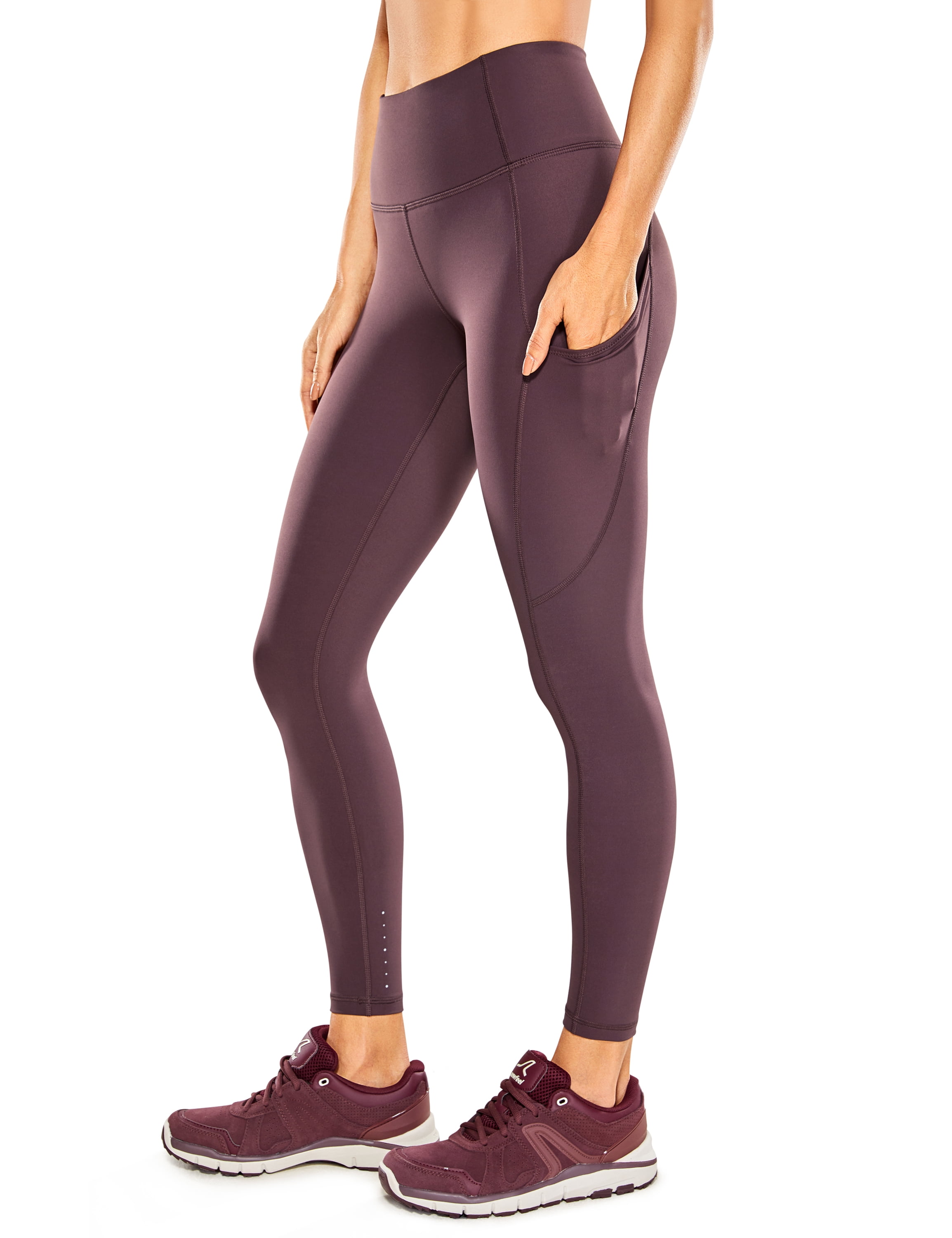 CRZ YOGA Women's Naked Feeling High Waisted Yoga Pants with Side Pockets  Workout Leggings - 25 Inches - Walmart.com