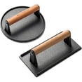 thumbnail image 7 of Bellemain Cast Iron Grill Press Set, Heavy Duty Smash Burger Press with Ergonomic Wood Handle, 7 of 7