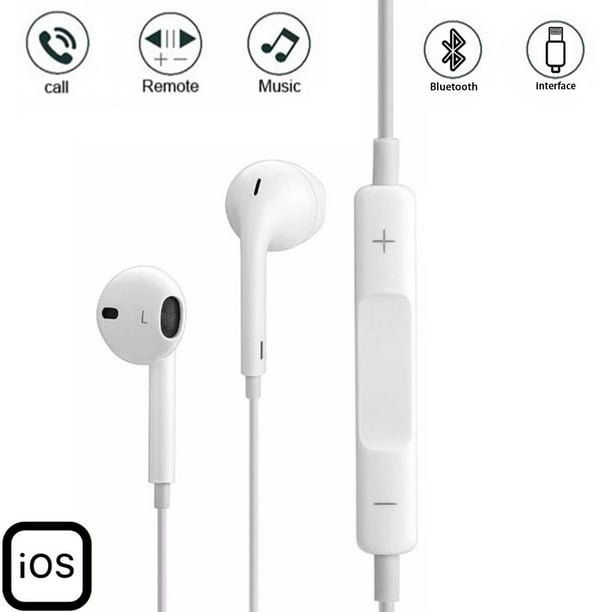 pop Hoogte Christus In-Ear For Lightning Wired Earphones Bluetooth Earphone With Mic For iPhone  7/8/x/11/12 Bluetooth Headphone - Walmart.com