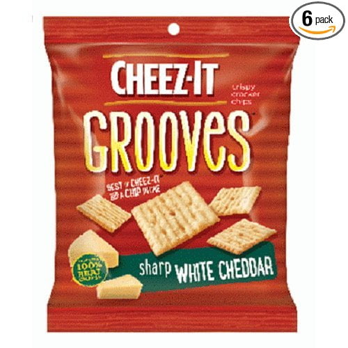 6 PACKS CHEEZIT GROOVES SHARP WHITE CHEDDAR 3.25 oz Each Walmart