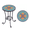 Multi-color, variant on Outdoor Mosaic Patio Side Table,21" H End Table with 14" Dia Ceramic Tile Top,Indoor and Outdoor Accent Table for Garden, Yard or Lawn,Natural, Green