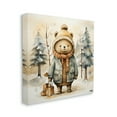 thumbnail image 4 of Stupell Industries Bear in Snowy Forest Animals & Insects Painting Gallery Wrapped Canvas Art Print Wall Art, 24 x 24, 4 of 8