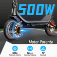 thumbnail image 2 of Scooter Eléctrico Plegable Honey Whale M1 Max Negro Rojo, 2 of 7
