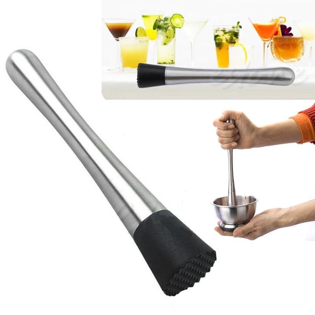 Cóctel Muddler Barra de acero inoxidable Mezclador Barware Beber Mojito Cóctel Wdftyju Libre de BPA