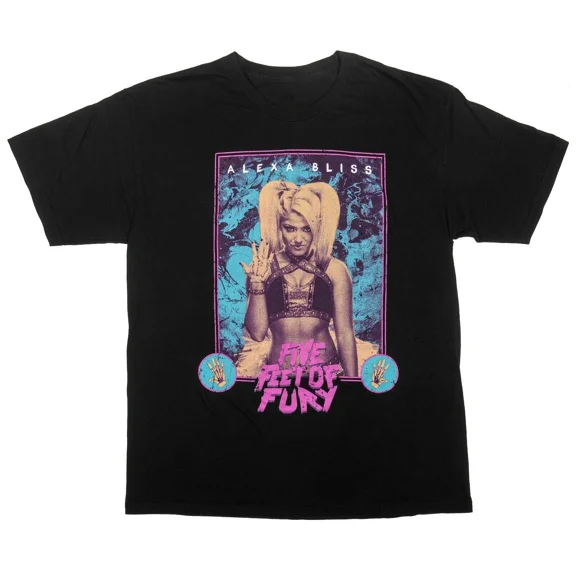 Reprint Rare Alexa Bliss FIVE FEET OF FURY Shirt Short Sleeve Black Unisex S-5XL ND821