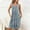 Sky Blue, variant on ALLLIST Midi Women's Nightgown Sleeveless with Pockets Sleep Dresses Pleated Blue Floral Night Clothes Womens Sleepwear