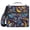 Fierce Fire and Smoke, variant on 3 Ring Zipper Binder with Shoulder Strap Waterproof Trapper Keeper 2 Inch D-Ring 500 Sheets Capacity Elegant Black Marble