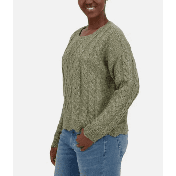 Lucky Brand Women's Cable Knit Sweater Size XXL Olive