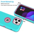 thumbnail image 6 of Njjex Case for iPhone 13 Pro,13,13 Pro Max,Sturdy Phone Case for iPhone 13 6.1",Full-Body Shockproof Protection Heavy Duty Armor Hard Plastic Rubber Rugged Bumper 3-in-1 Case Cover - Mint, 6 of 7