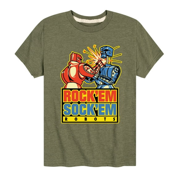 Rock 'Em Sock 'Em Robots - Rock 'Em Sock 'Em Robots - Toddler And Youth Short Sleeve Graphic T-Shirt