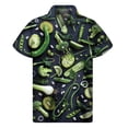 thumbnail image 4 of Camisa con estampado de vegetales creativos para hombre, ropa con estampado 3D, camisas hawaianas de verano, blusas de manga corta con botones y solapa suelta, blusa Aloha, 4 of 4